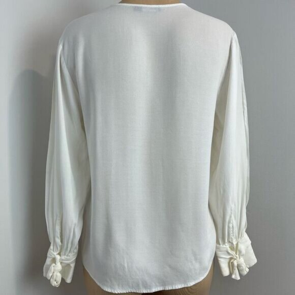 Tiger of Sweden Women’s 36 U.S. Small White Acrylic Long Sleeve Blouse Top - Picture 7 of 15